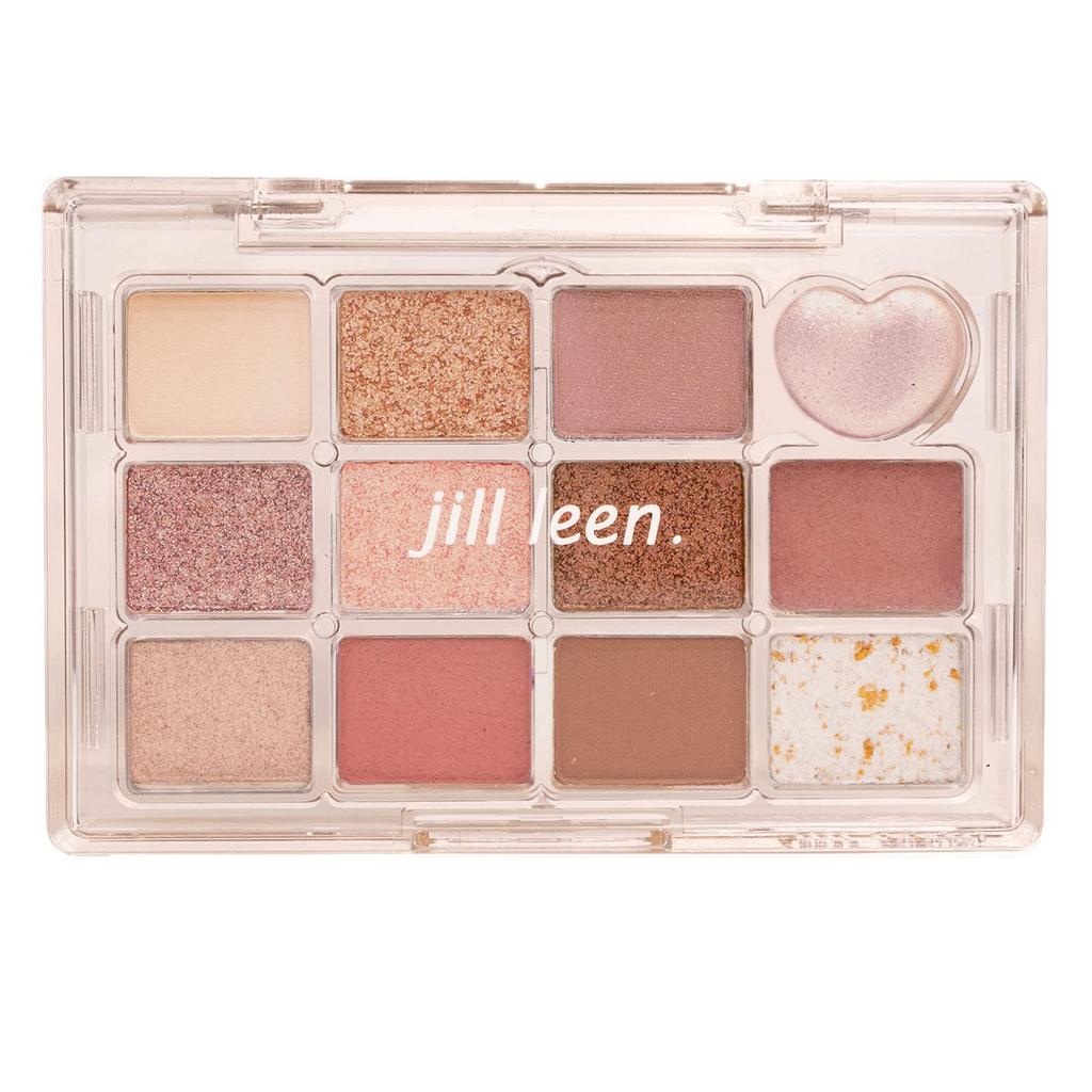 Jill Leen. Jill Leen Shining 12-Color Mini Eyeshadow Palette HT02 Eyeshadow with Fine Glitter, High Color Payoff, and Compact Design