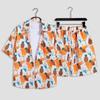 Mens Fashion Print Sets Kurzarm Shirt + Shorts 2Pcs Anzug Lose 2023 Sommer Casual Beachwear Männlichen Urlaub Hawaiian outfits