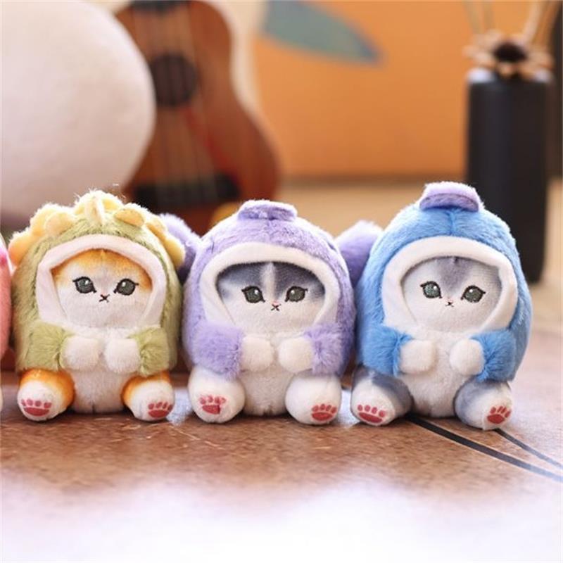 Kreskówkowy Uroczy Rekin Kot Kociak Pluszowa Lalka Wypchana Zabawka Brelok Wisiorek Dziewczęcy Breloczek Ozdoby do Zawieszenia na Torbie Dodatek dla Pary Prezenty