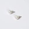 [Silver 925][Freshwater Pearl] Button Pearl Earring