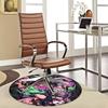 1pc Anime Cartoon Design Round Carpet - Office Chair Mat with Komiya, Tsuyu, Midoriya, Non-Slip Rug Suitable for Home Decor