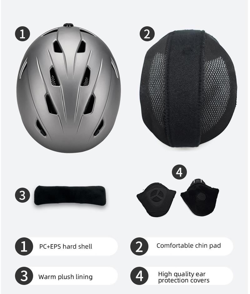 Hot Sell Factory Price Ski Goggles Set Winter Skiing Equipment All-in-one Ski Lens Helmet