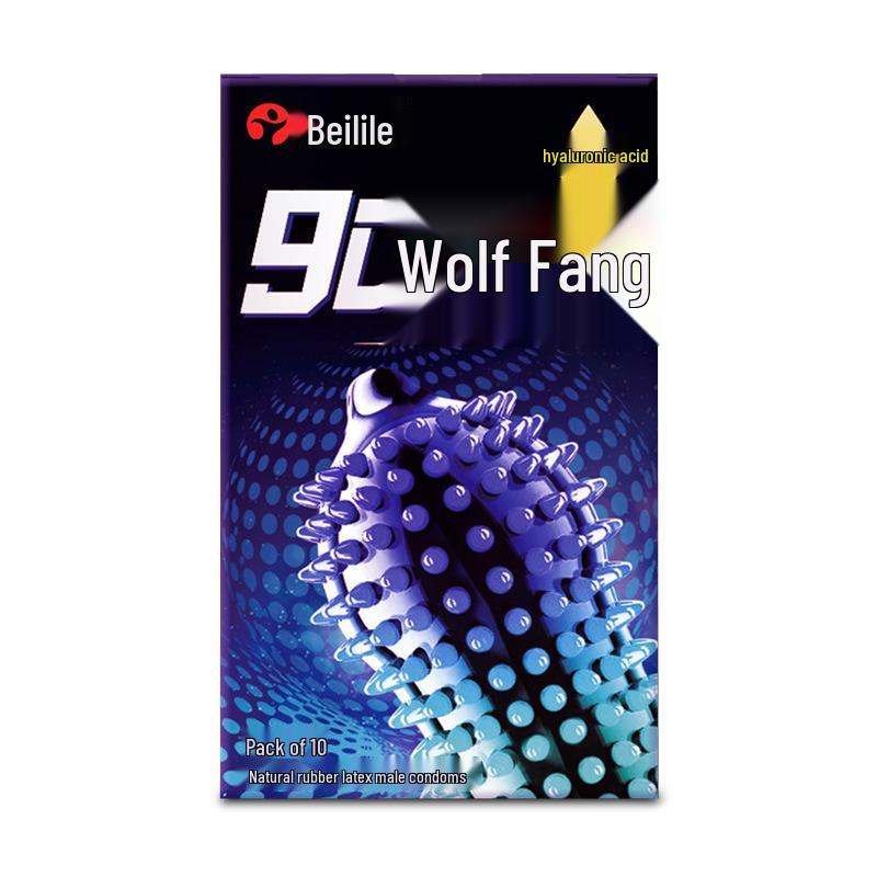 Beilile Ultra-Thin Large Size Lubricated Condoms - Wolf Tooth & Mushroom Design for Family Planning