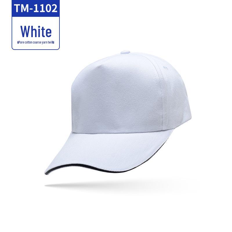 2022 Pure Cotton Duckbill Baseball Cap - Stylish Custom Logo Outdoor Sports Sun Hat белый