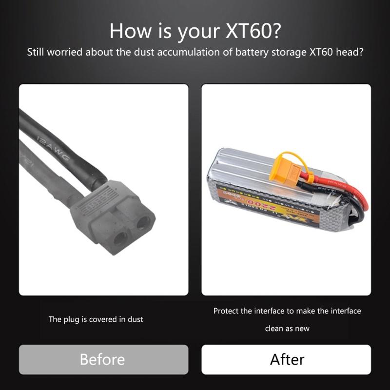 Durability XT60 Plug Dustproof and Leakproof Safety Caps XT60 Connector Covers for Secure Electrical Connections