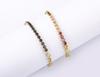 Nidin Classic 5 Colors Bracelets Fashion Paperclip Link Chain Light Luxury Zircon Charm Bangle Women Jewelry Party Fine Gift