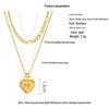 Heart Series 18K Gold-Plated Titanium Steel Necklace - Elegant, Colorfast, Simple & Chic Clavicle Chain