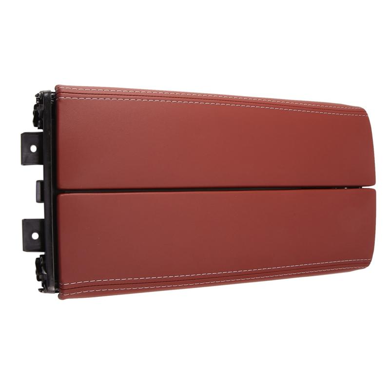 Car Console Armrest Box Cover Arm Rest Pad Lid 98100602HE 98100602AU For 3008 4008 5008 508L Citroen C5X C5 Red Skin