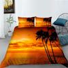 Lenjerie de pat imprimată peisaj Husă de pilota și fată de pernă dimensiune întreagă 2 sau 3 bucăți pentru pat de o persoană sau dublu Decorare confortabilă a casei