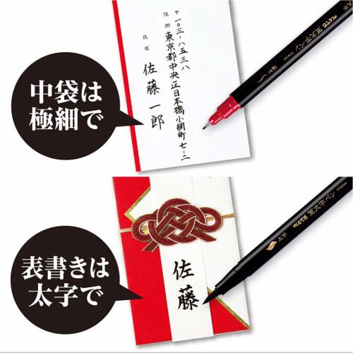 Pentel Brush Pen Brush Letter Pen Twin Bold Extra Fine Black XSFW34A