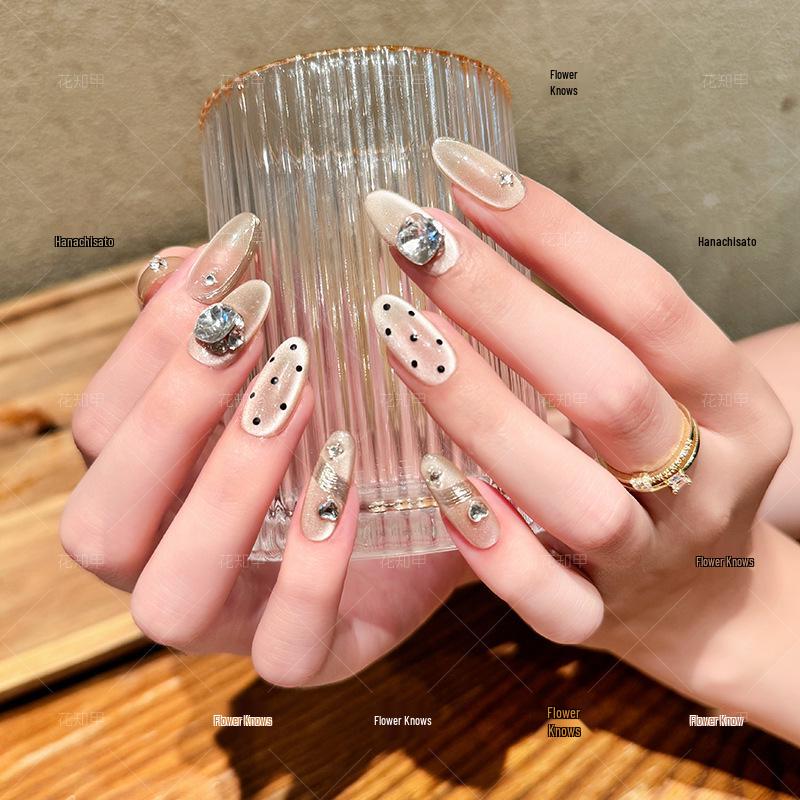 

Ручная работа Кошачий глаз в горошек Осенние элементы нейл-арта Large L