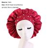 Women Bonnet Cap Solid Color Faux Pearls Rhinestone Elastic Band Bouffant Hat for Hair Salon