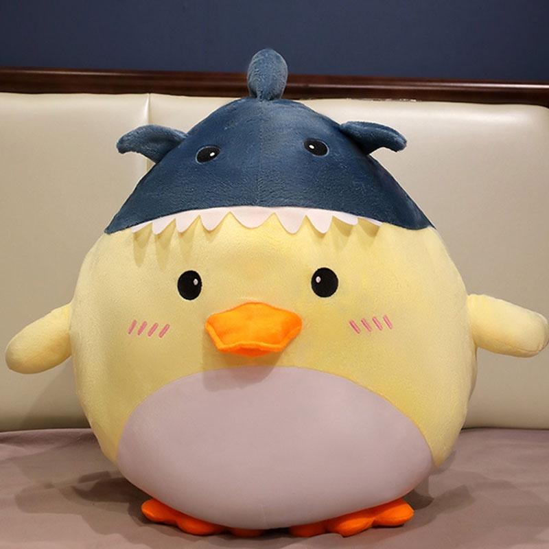 Soft And Cute Cartoon Shark Duck Plush Toy For Kids Office Chair And Nap Time Animal Stuffed Doll