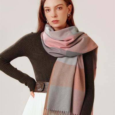 2025 Elegantes Damen-Schal mit Streifen und Karomuster – Hochwertiger Herbst/Winter Mode-Schal