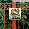 2D Flat - 1pc, Vintage Metal Sign, Decorative Plaque and Ornament, French Garden Theme, Cozy Pastoral Style, Suitable for Kitchen, Porch, Courtyard