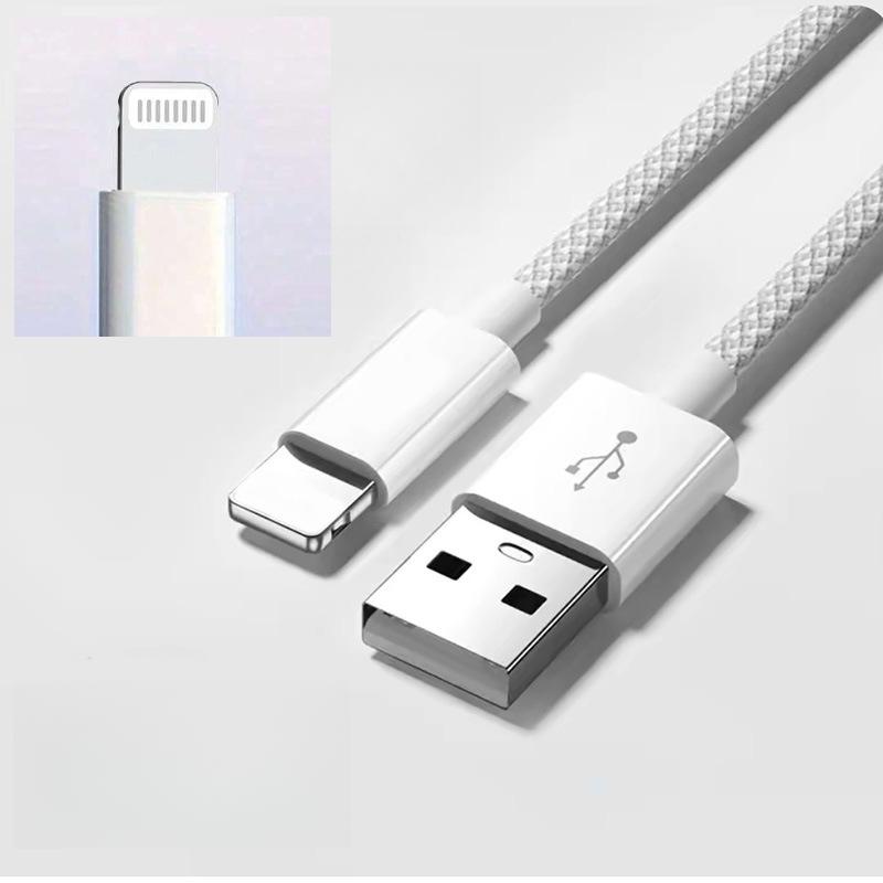 USB To for IOS Charger Cable for IPhone 14 15 16 17 Pro Max Fast Charging Cord for Apple X XS XR 8 Plus SE Braided Long Cable