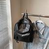 Fashionable PU Leather Backpack with Adjustable Shoulder Straps Simple Design Suitable for Daily Use Travel Shopping and Other Scenarios No Pendant