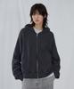 Slowacid Slub Basic Zip-Up Hoodie [Charcoal]