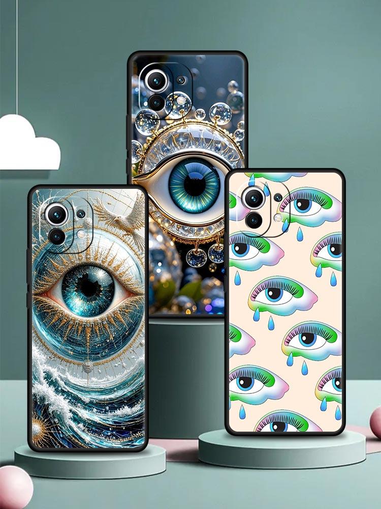 Fashion Eyelashes Eyes Phone Case Cover for Xiaomi Mi 17 15 14 13 12 11 Ultra 15T 14T 13T 12T 11T Pro Lite 5G Soft TPU Shell Bag