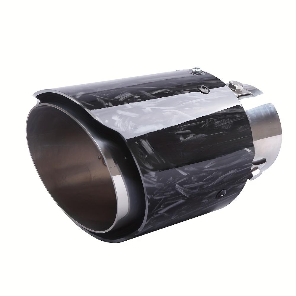 Car modification carbon fiber pattern tailpipe 63-89mm stainless steel tailpipe ABS plastic shell exhaust muffler