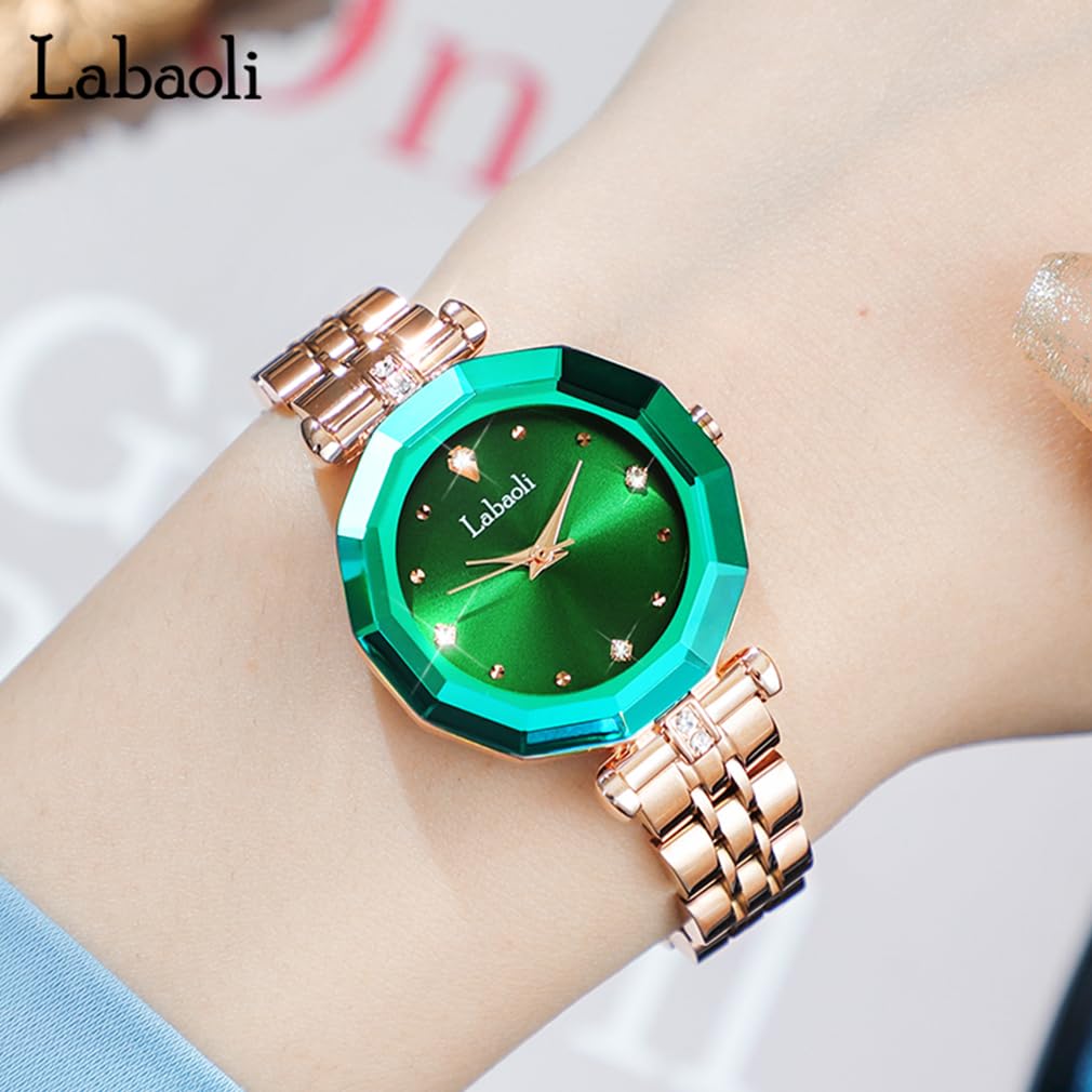 Stylish and cute crystal wristwatch for stainless luxury watch for a lovely gift for gold and women, waterproof, brand-name, business-oriented, steel,