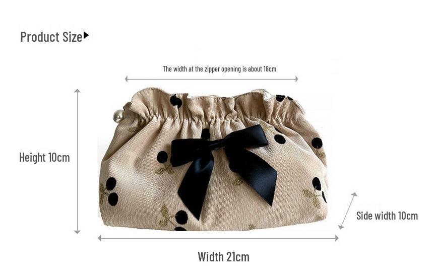 Cherry Corduroy Large Capacity Evening & Travel Clutch Bag