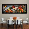 Kitchen Themed Wall Art Decor Canvas Painting Fish and Seafood Posters and Prints Pictures for Dining Room Cuadros No Frame