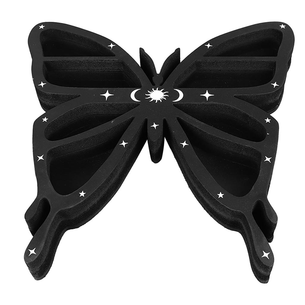 Butterfly Crystal Shelf Mechanically Carved Multipurpose Crystal Shelf Display for Candles