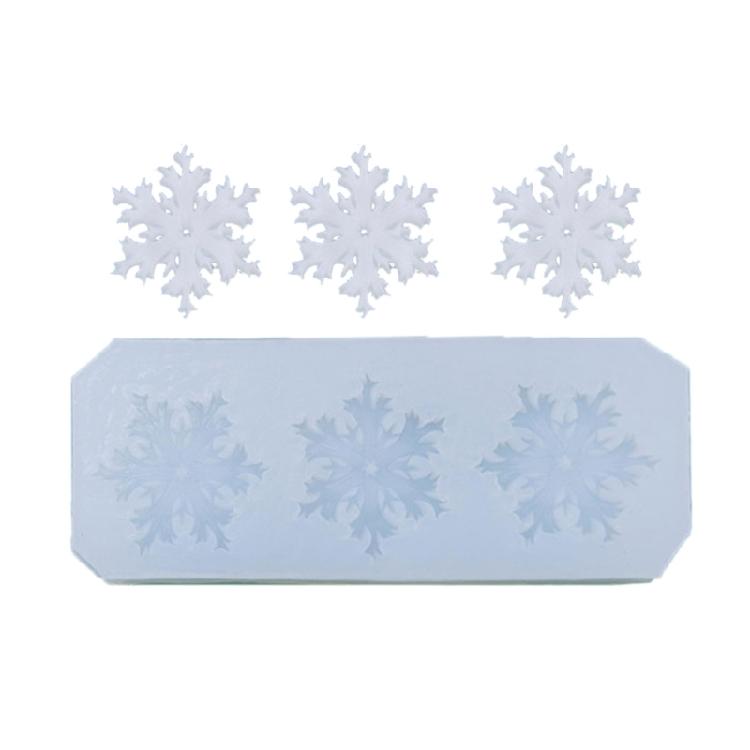 Christmas Snowflake Cake Mold Dishwasher Safe Silicone Materials Mould For Baking Crafts And Festival Dessert