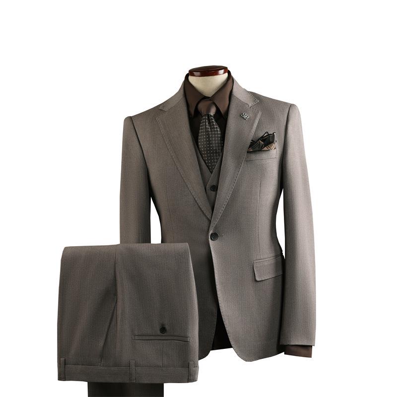 Plus Size Men's Striped Business Casual Wedding & Formal Suit Set