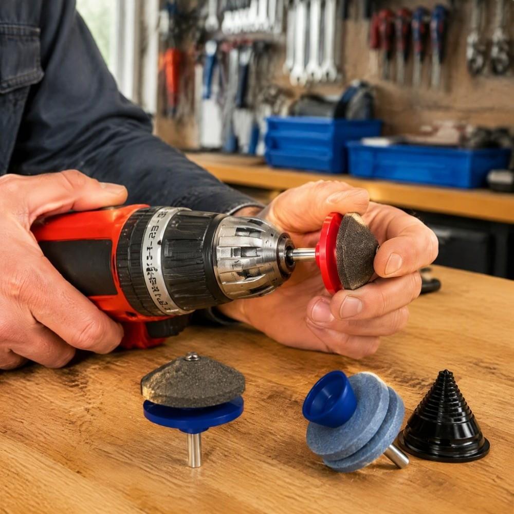 Drill Sharpening Grinding Cuts Sharpener Compatible with Power Drills And Hand Drills
