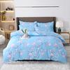 Solstice Home Textile Cyan Cute Cat Kitty Duvet Cover Pillow Case Bed Sheet Boy Kid Teen Girl Bedding Covers Set King Queen Twin