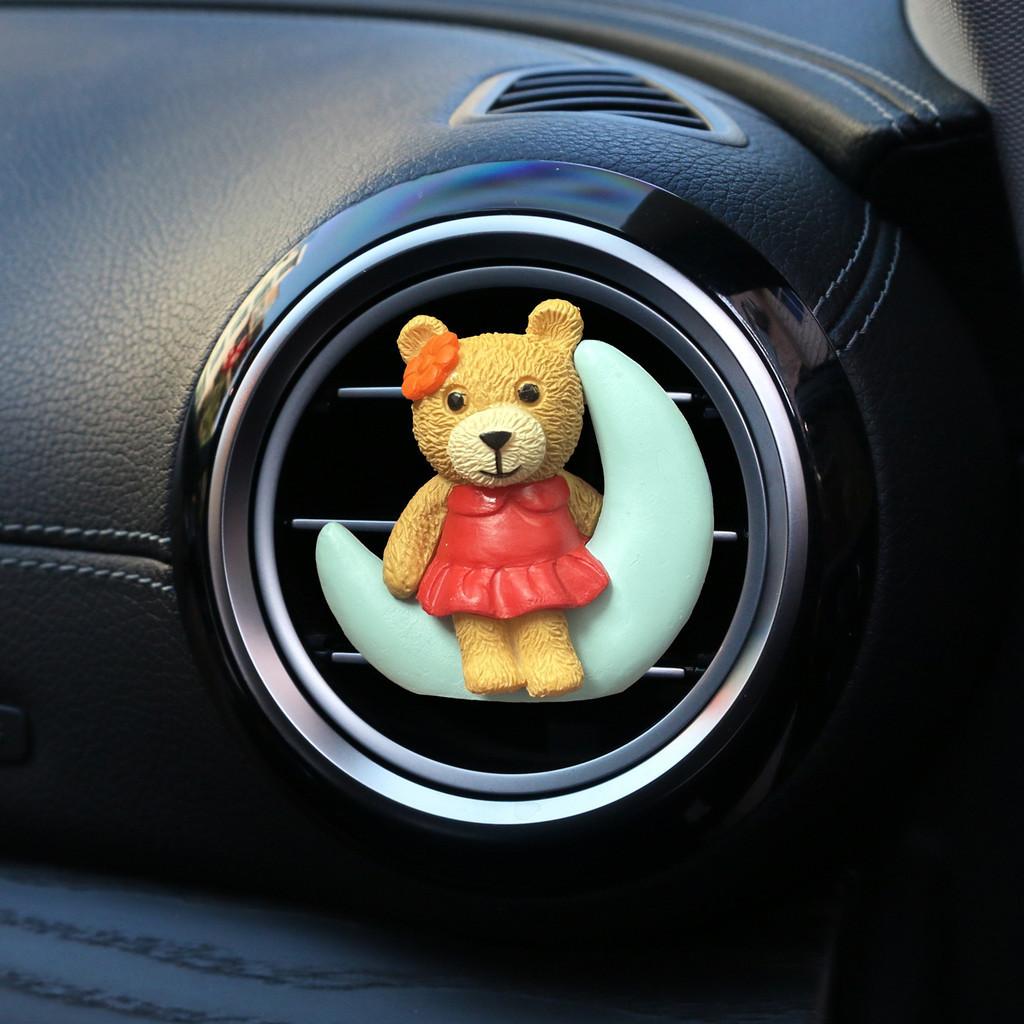 

Moon Cute Bear Car Air Vent Clip Decorative Clip Personality Decorative Clip StyleD