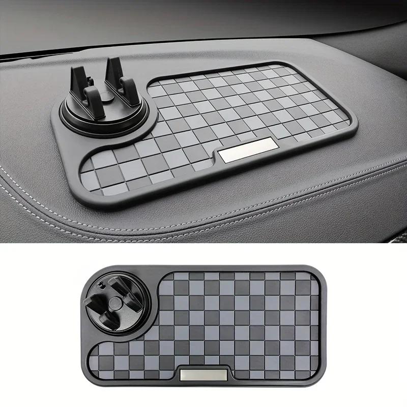 Car Dashboard Cell Phone Navigation Bracket + Anti-slip Mat Multifunctional Storage Items in the Car Brake Items Anti-fly Out