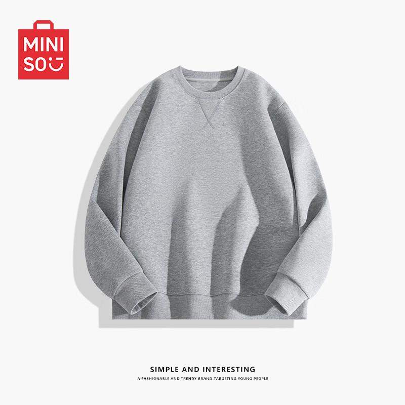 MINISO Men s Inverted Triangle Heavyweight Crewneck Sweatshirt 3XL