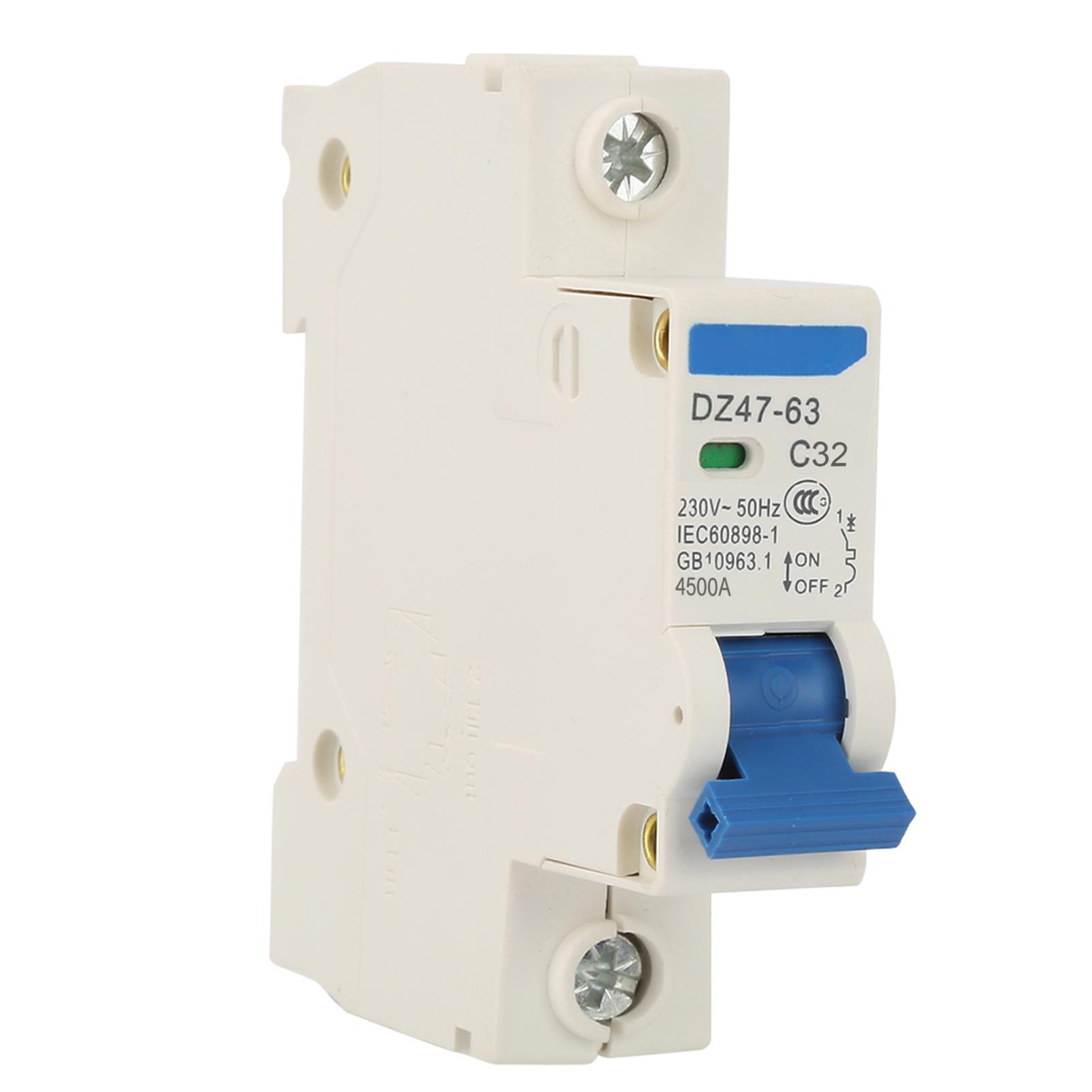 

230VAC DZ47‑63 1Pole Miniature Circuit Breaker Cutout Switch (32A)