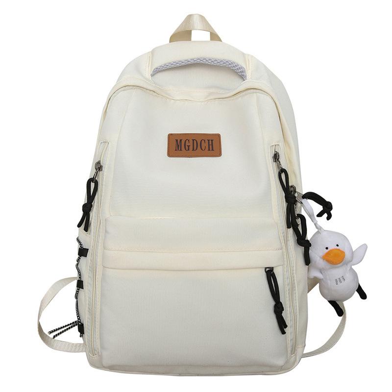 Student Schoolbag Women's Solid Color Backpack Men Large Capacity Middle School Students Third To Sixth Grade Backpack