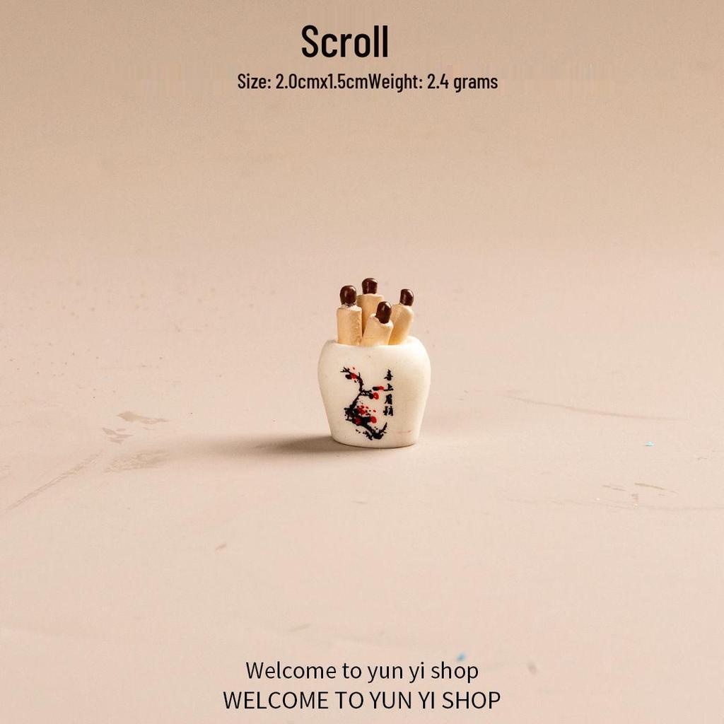 Mini Chinesisches Arbeitszimmer Bildschirm Tuschestein Malerei Tischlampe DIY Schmuckstück Bausatz