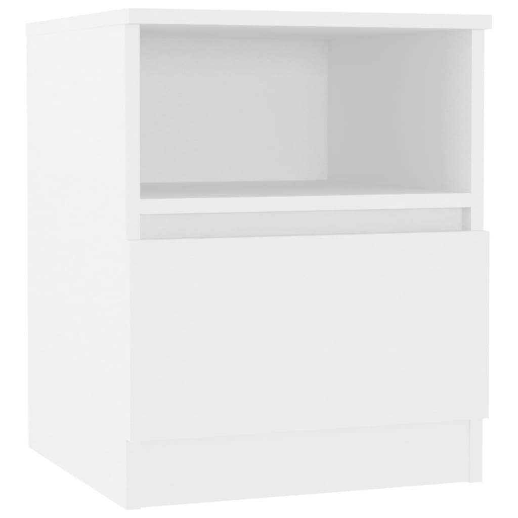 Vidaxl Szafka Nocna, Biała, 40X40X50 Cm, Materiał Drewnopochodny