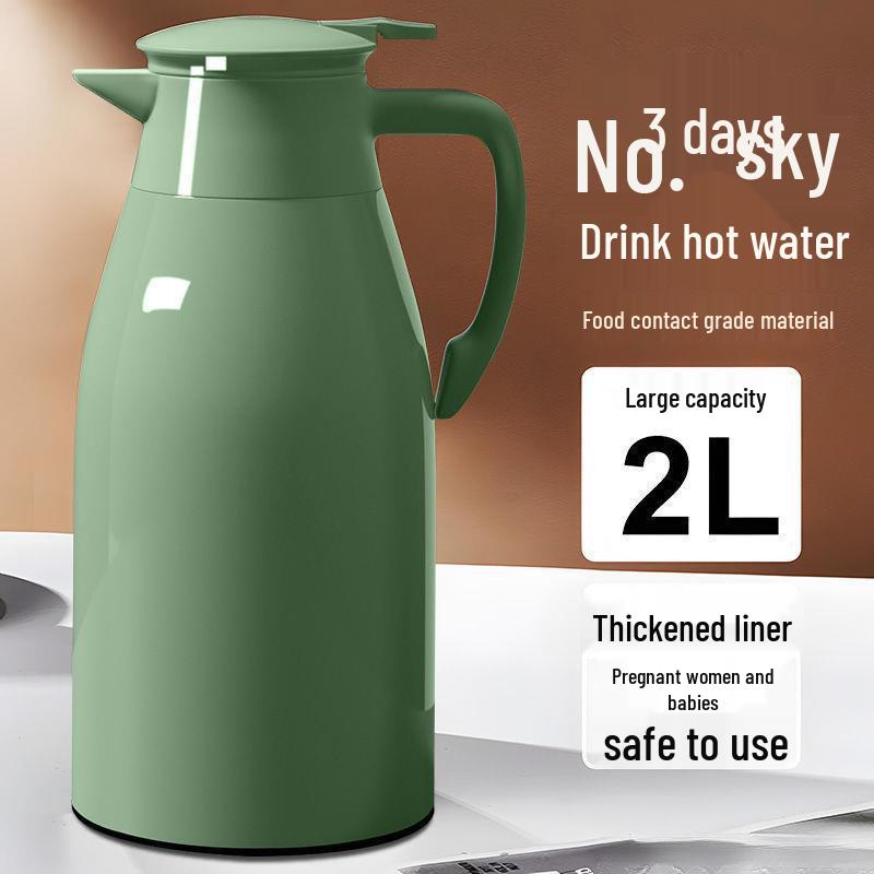 Thermos Large Capacity Press-Type Glass Liner Warm Pot Hot Water Kettle