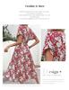 American European Women Summer Holiday Floral Mid Length Fashion Dress