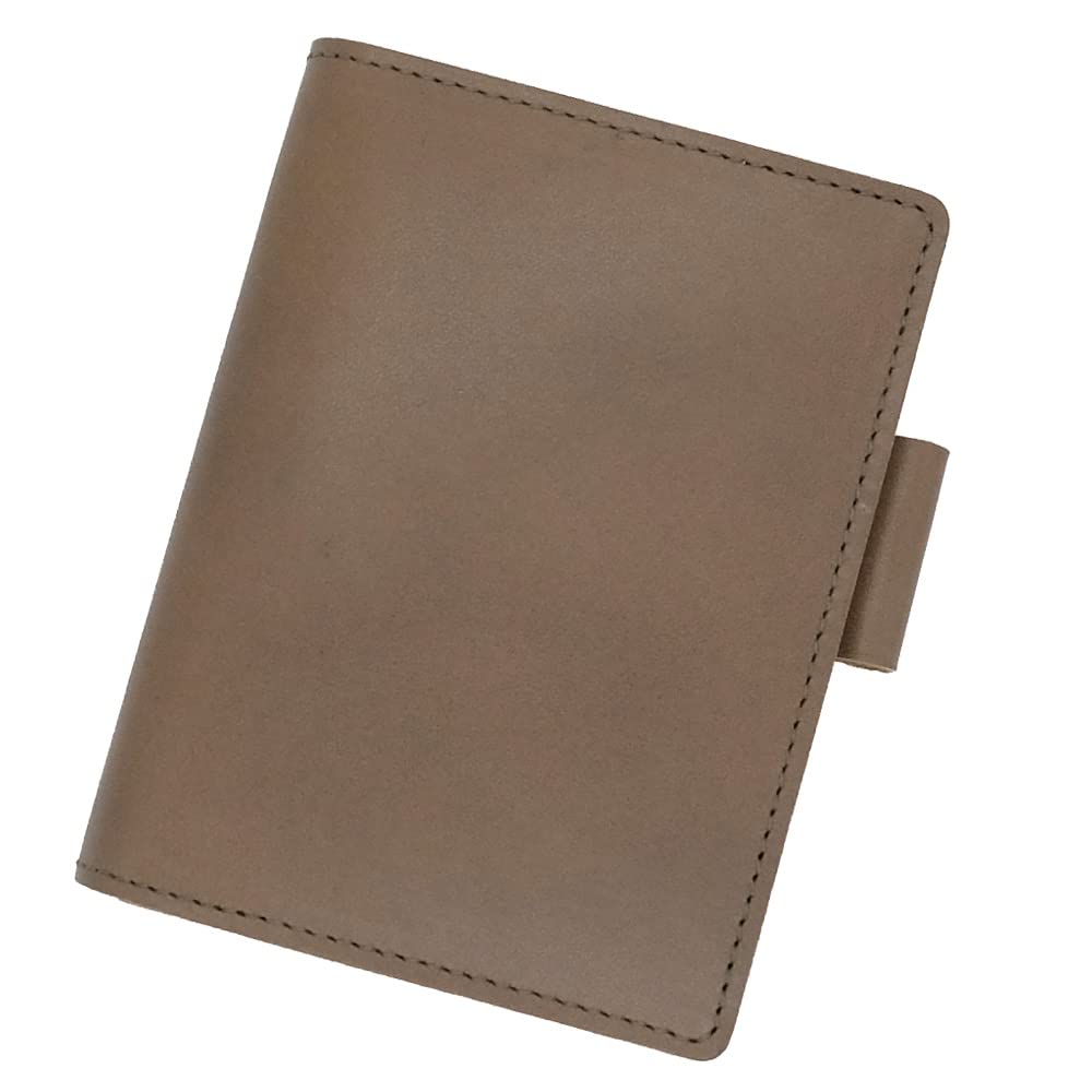 

Rhodia 11 Horizontal Cover with Pen Genuine Leather in with One RHODIA Notepad No. Holder, (Made Japan) (Greige Ash)