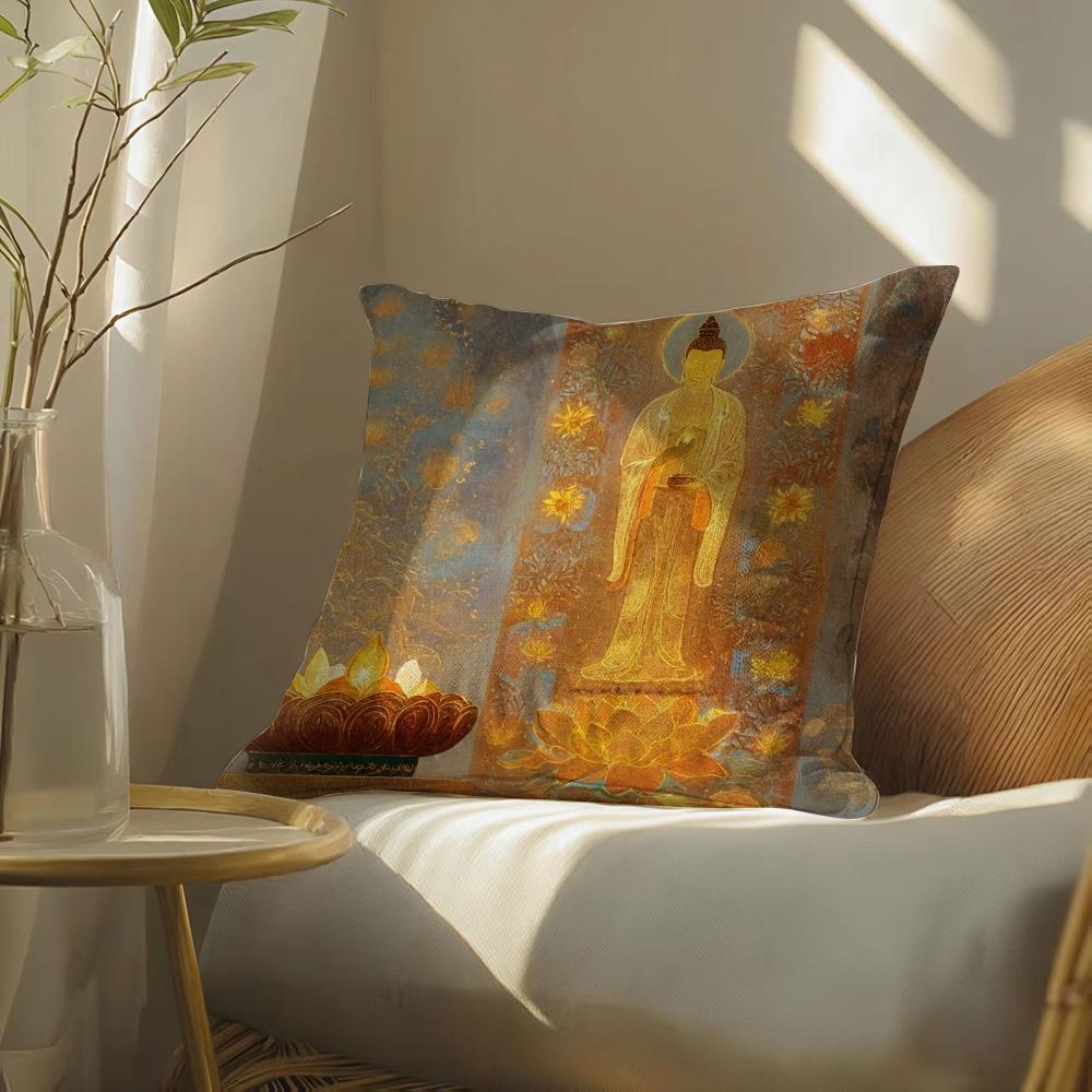 Buddhism Pillow Case Pillowcase, Double-Sided Printed, Sofa Cushion, Bedroom Headboard
