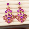Exaggerated Rhinestone Drop Earrings Exquisite Statement Earrings  Anniversary