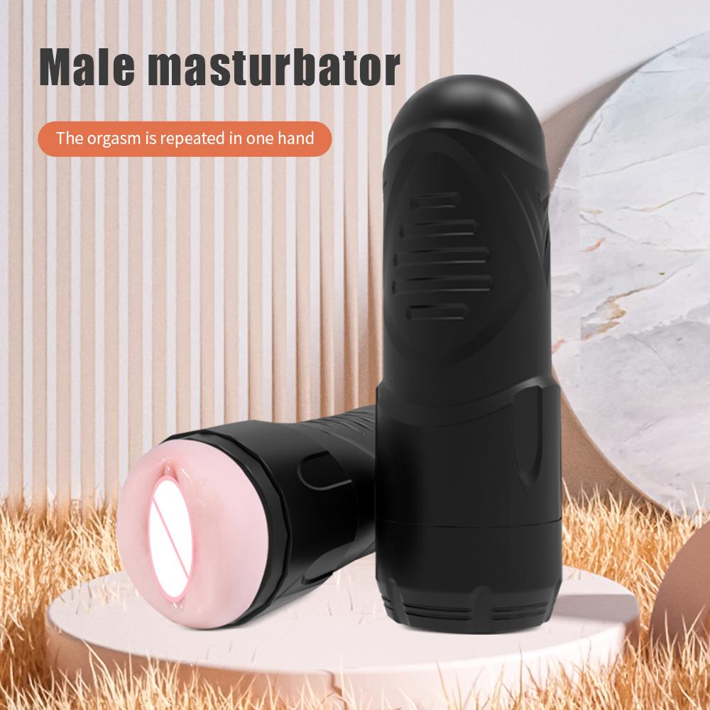 Vaginal Male Masturbator Cup Real Deep Throat Blowjob Pocket Pussy Manual Silicone Masturbation Massager Adults Sex Toys For