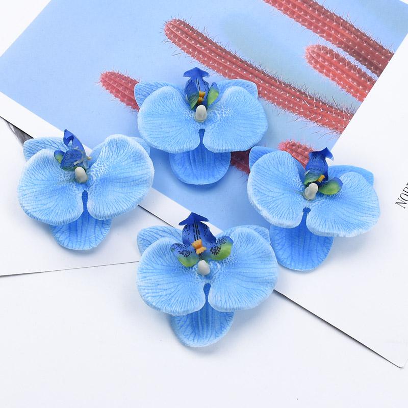 

20/50 Pieces Butterfly Orchid Flowers For Scrapbooking Diy Gifts Box Decorative Flowers Wedding Bridal Brooch Artificial Plants 50 Pieces