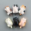 Resin Warmth Series Cute and Chubby Cat Cartoon 3D Magnetic Clasp Fridge Magnets, Magnetic Stickers, Phone Case Materials