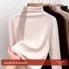 Silk Half-High Collar Women's Base Layer: 2025 Autumn/Winter Velvet Lambswool Warm T-shirt.