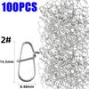 100/200PCS Stainless Steel Fishing Snap Hooked Snap Pin Fastlock Clip Accessorie Tackle for Barrel Swivel Lure Hook Fishing Tool