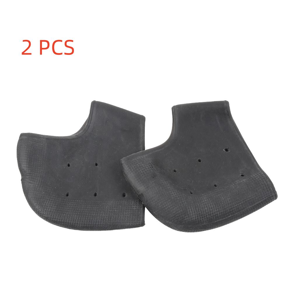 

2 шт. Гелевые протекторы для пяток Силиконовые увлажняющие гелевые носки для защиты пяток Силиконовый гелевый протектор Рукава для сухих потрескавшихся ног для женщин и мужчин чёрный